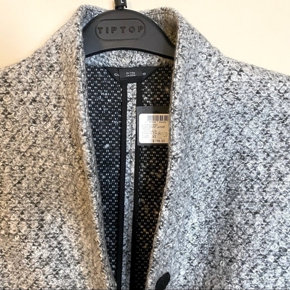 NEW Club Monaco| Blazer Jacket. Wool tweed. Collarless. - Picture 6 of 10